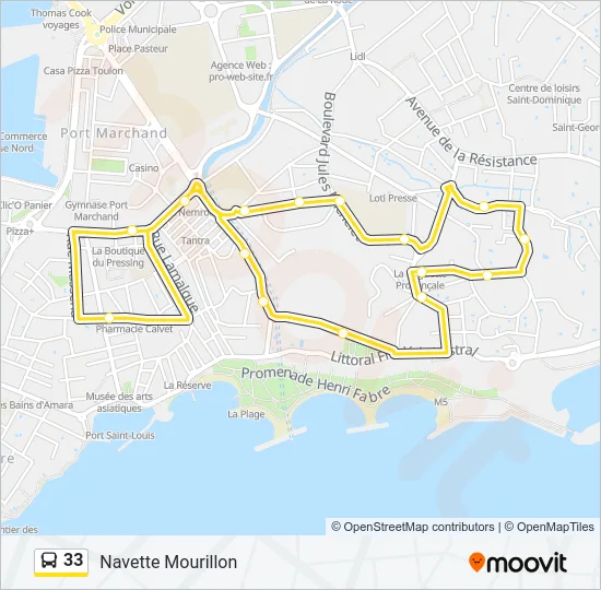 33 Bus Line Map