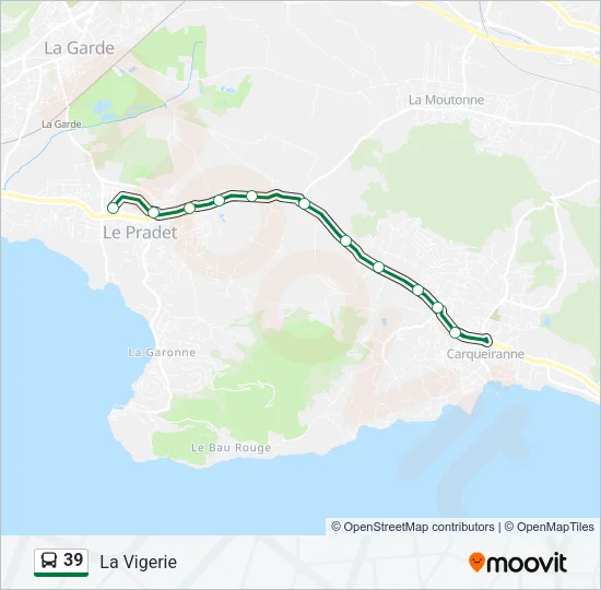 39 Bus Line Map