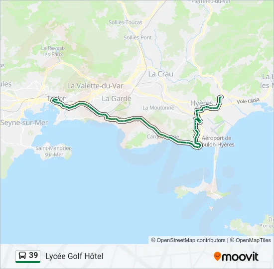 39 Bus Line Map
