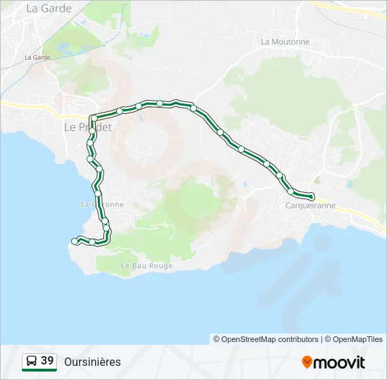 39 Bus Line Map