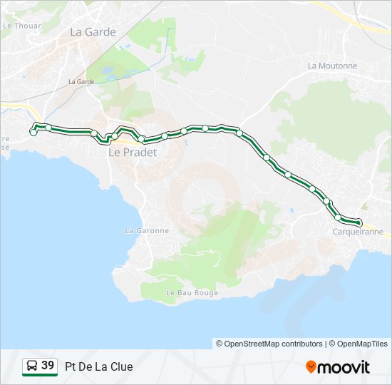 39 bus Line Map