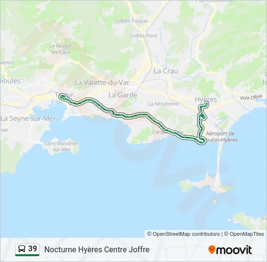 39 Bus Line Map