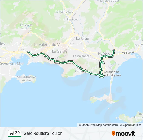 39 Bus Line Map