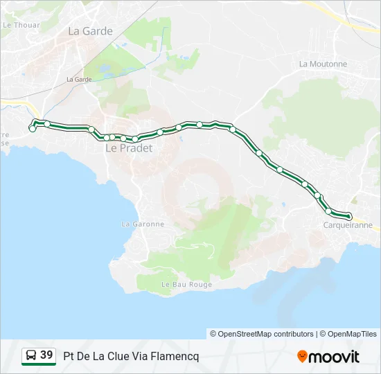 39 Bus Line Map