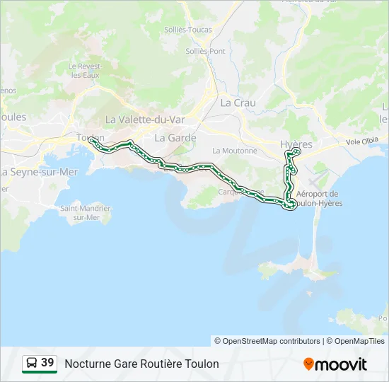 39 Bus Line Map