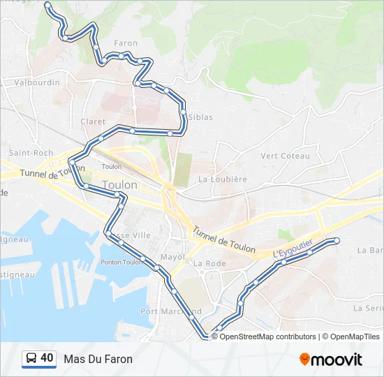40 Bus Line Map