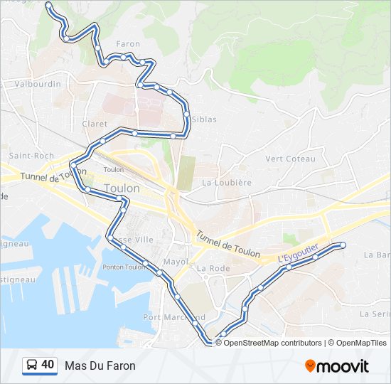 40 bus Line Map