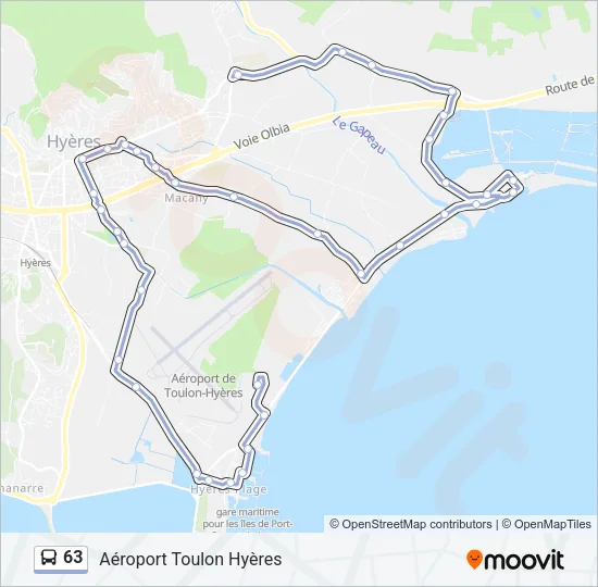 63 Bus Line Map