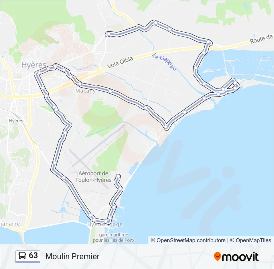 63 Bus Line Map