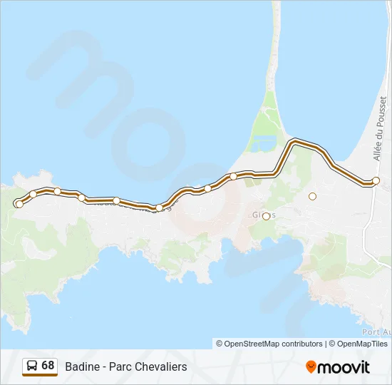 68 Bus Line Map
