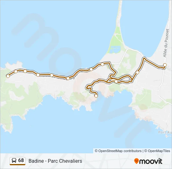 68 Bus Line Map