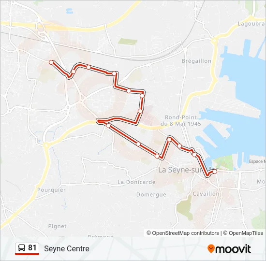 81 Bus Line Map