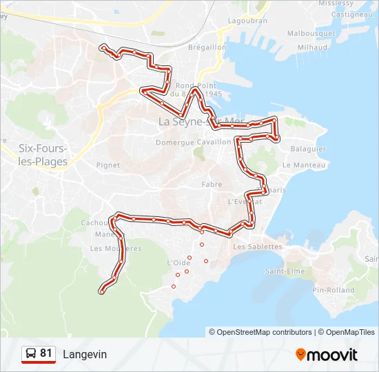 81 Bus Line Map