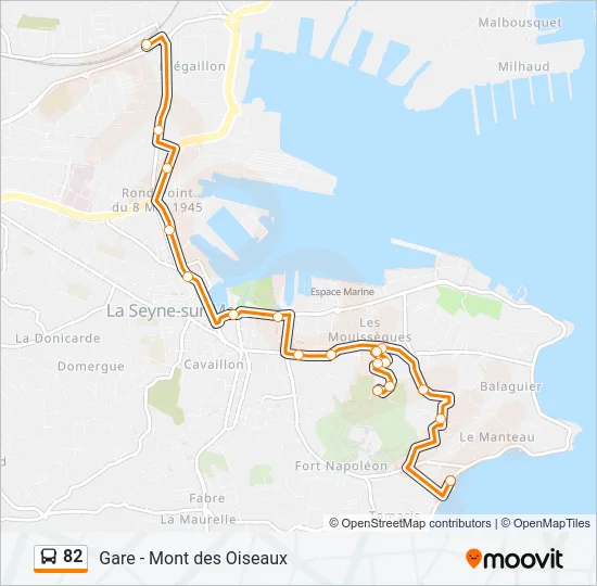 82 Bus Line Map