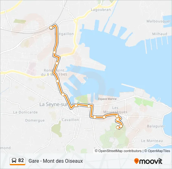 82 Bus Line Map