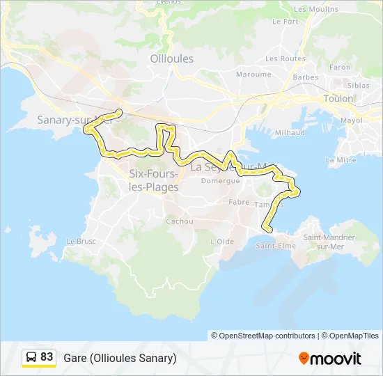 83 Bus Line Map