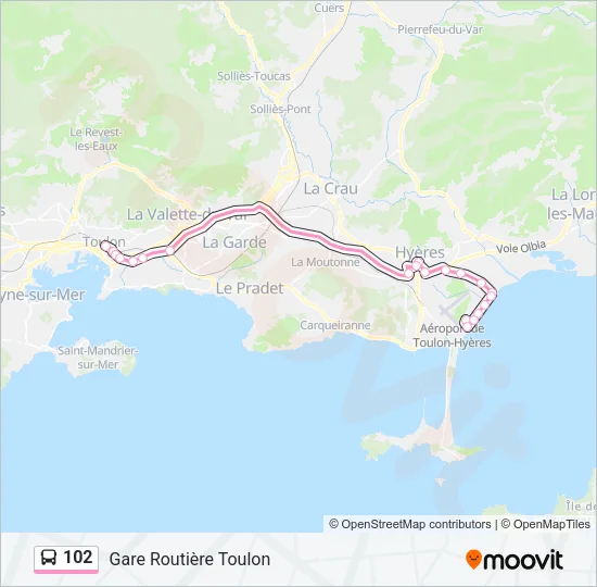 102 Bus Line Map