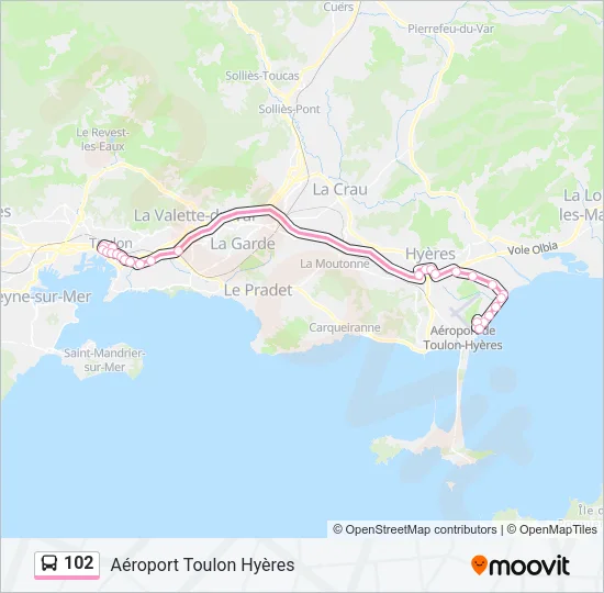 102 Bus Line Map