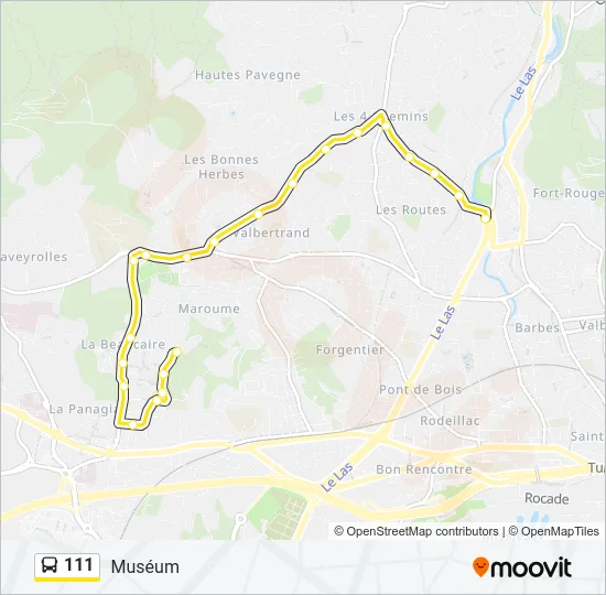 111 Bus Line Map