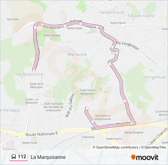 112 Bus Line Map