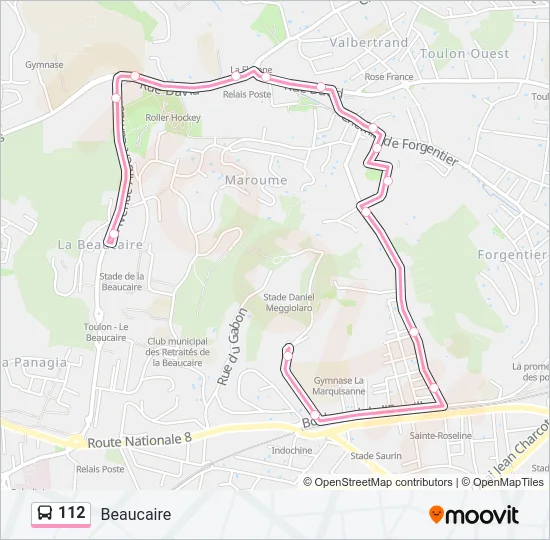 112 Bus Line Map