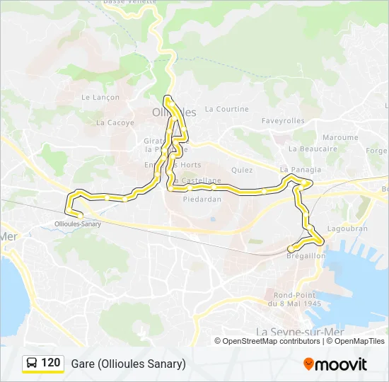 120 Bus Line Map