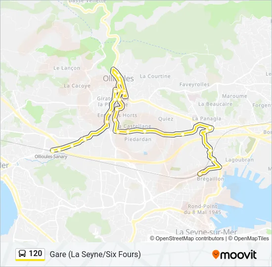 120 Bus Line Map