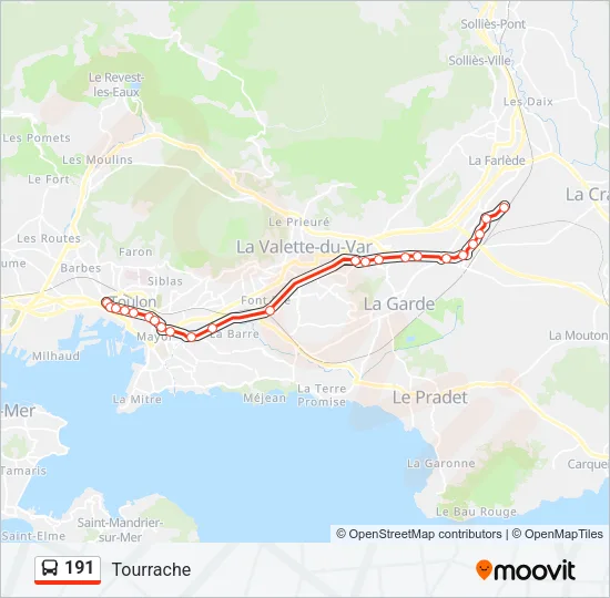 191 Bus Line Map