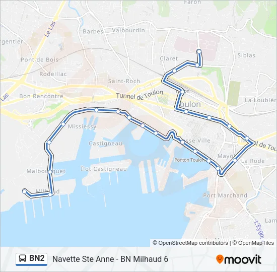 BN2 Bus Line Map
