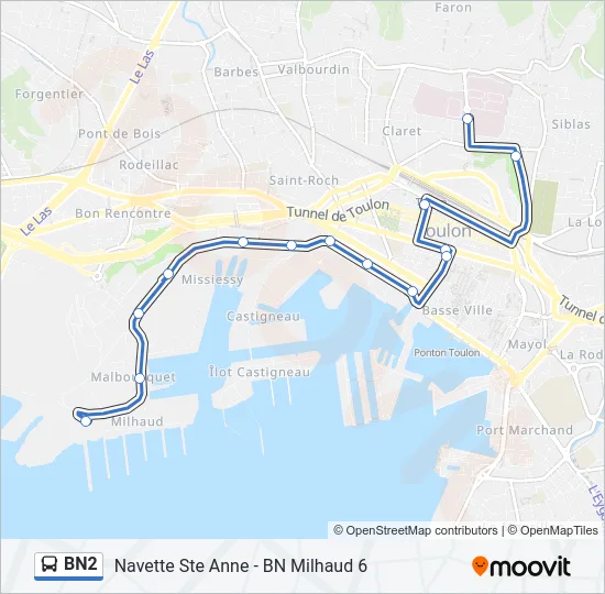 BN2 Bus Line Map