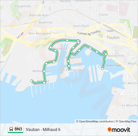 BN3 Bus Line Map