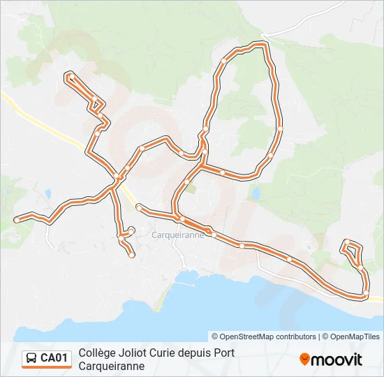 CA01 Bus Line Map