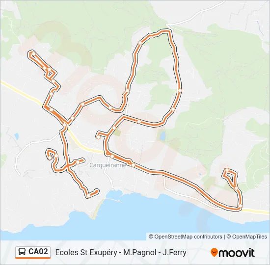 CA02 Bus Line Map