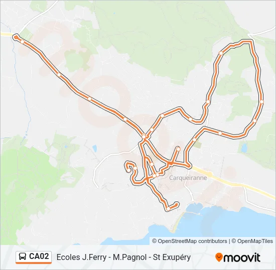 CA02 Bus Line Map