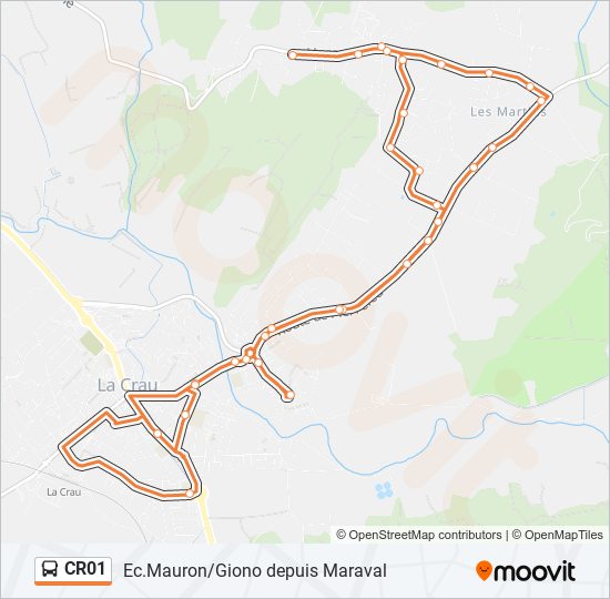 Mapa de CR01 de autobús