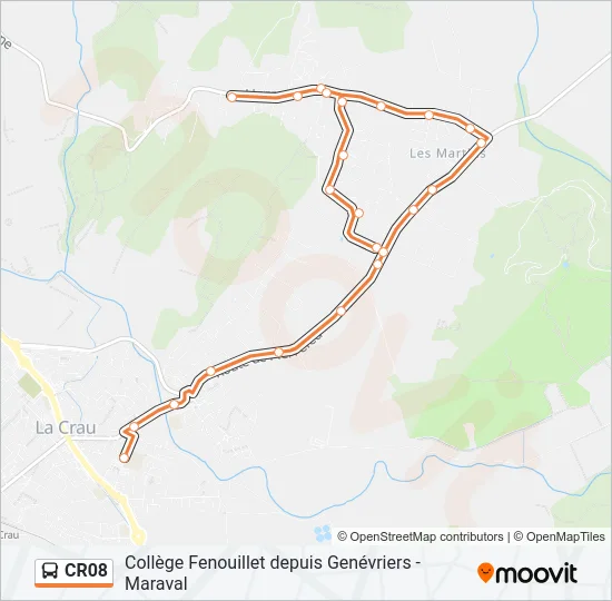 CR08 Bus Line Map
