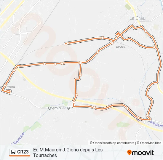 CR23 Bus Line Map