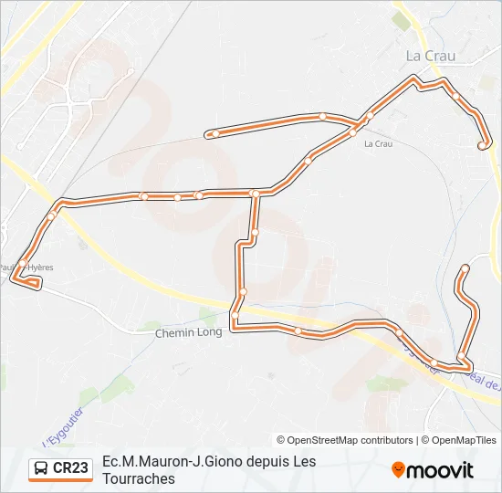 CR23 Bus Line Map