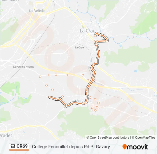 CR69 Bus Line Map
