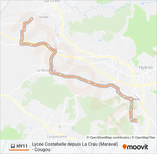 HY11 Bus Line Map