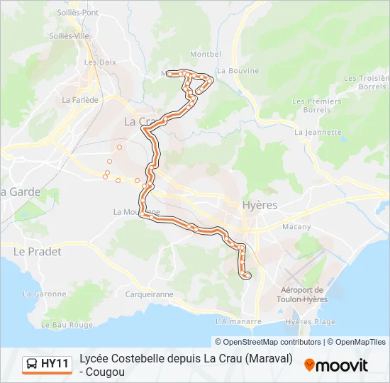 HY11 Bus Line Map