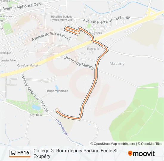 HY16 Bus Line Map