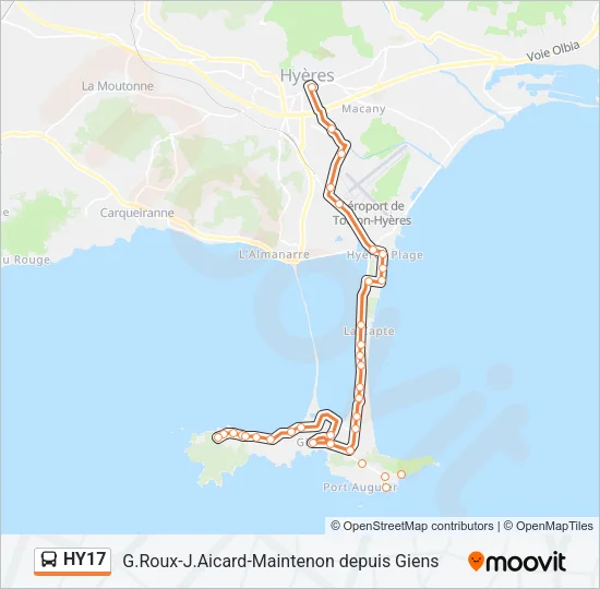 HY17 Bus Line Map