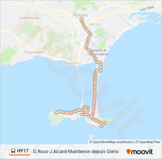 HY17 Bus Line Map