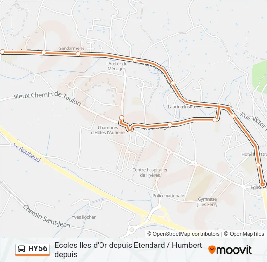 HY56 Bus Line Map