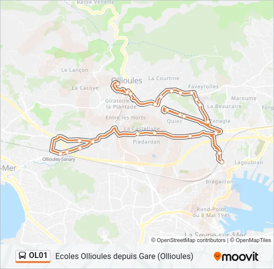 OL01 Bus Line Map