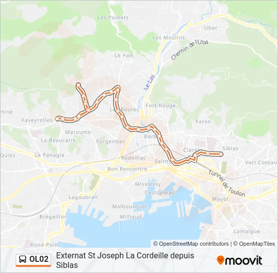 OL02 Bus Line Map