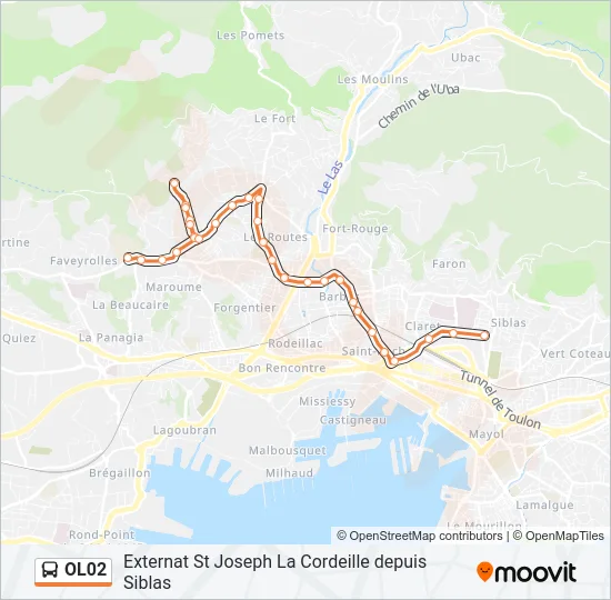 OL02 Bus Line Map