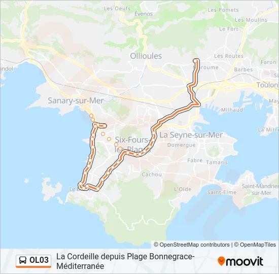 OL03 Bus Line Map