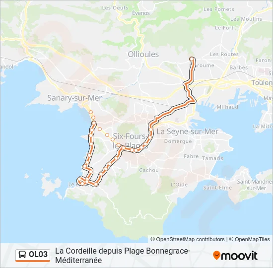 OL03 Bus Line Map